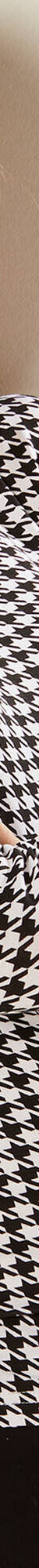 T-shirt col rond imprimé pied-de-poule, stretch (noir / blanc) T-shirt col rond imprimé pied-de-poule, stretch (noir / blanc)